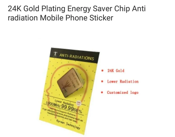 Adesivo Anti Radiação para Celular Atacado de Fábrica Dourado Emf Chip Anti Radiação Bisar Proteção Energia 10 Unidades - Image 4