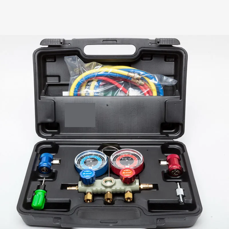 

Refrigerant Manifold Gauges Tool Set snow type double gauge car special liquid meter set tool manifold gauge set