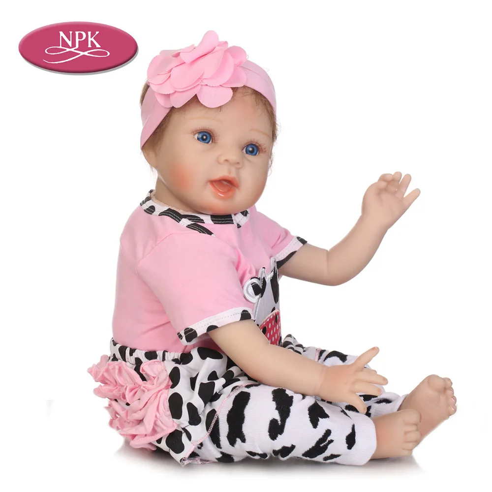 NPK 55CM Reborn Baby DOll Silicone New Born Baby Doll Bebe Reborn Menina 2018 Fashion Children Gift For Kids Princess Bonecas (4)