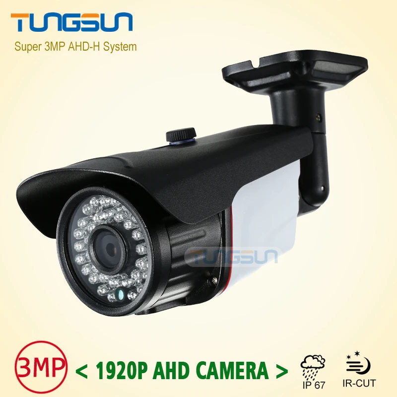 New Super 3MP 1920P AHD Camera Security CCTV Metal Black Bullet font b Video b font