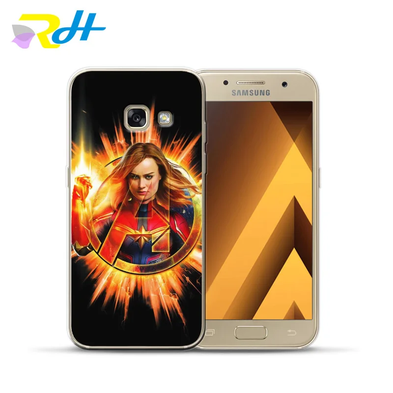 Мягкий ТПУ чехол для Samsung Galaxy A7 2018 Coque Etui Captain Marvel A10 20 30 40 50 70 A6 A8 Plus