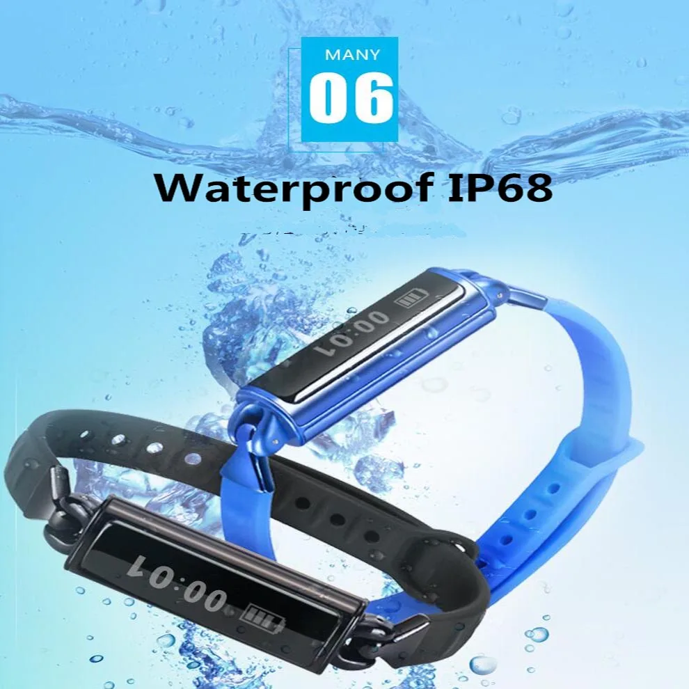 

2017 Sport Waterproof Smart Bracelet SKF2 Heart Rate Monitor cardiaco Pedometer Smart Wristband Fitness Bracelet for Android iOS