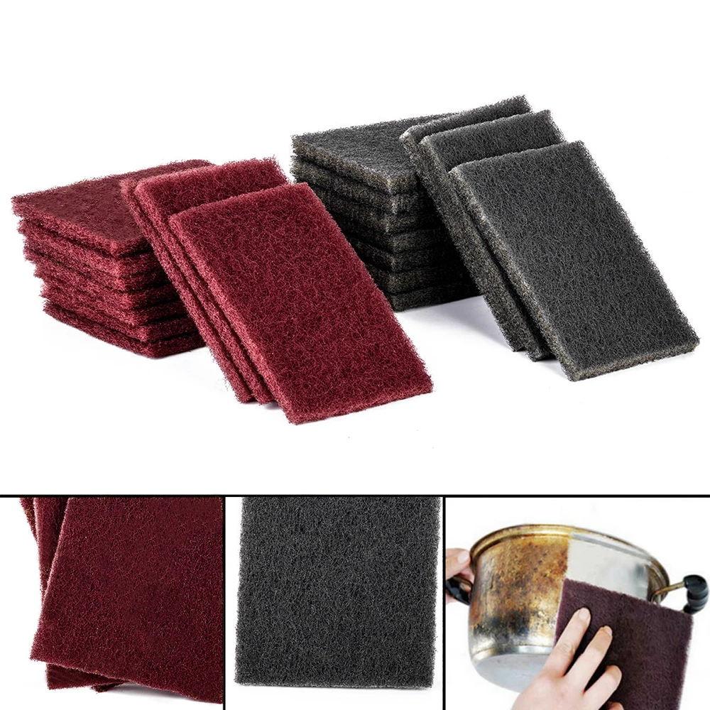 20pcs/set Nylon Corundum Scouring Pads Rust Decontamination Kitchen