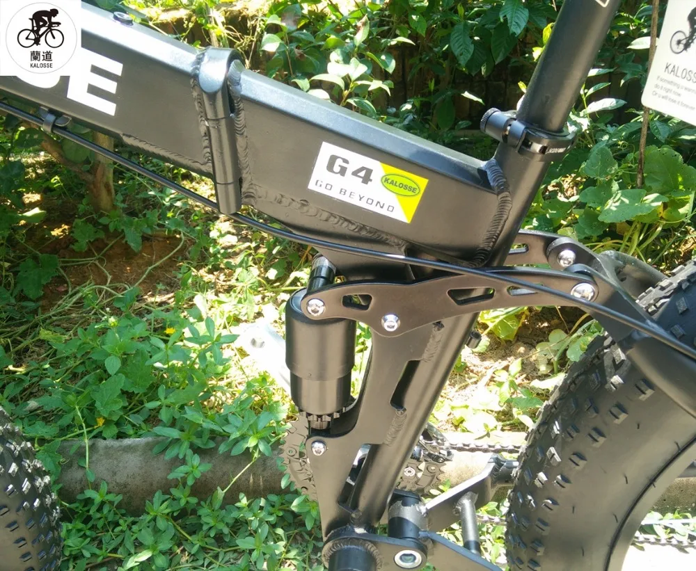 Top Kalosse Full suspenion  bike snow   Folding  DIY colors 26*4.0  tires  mountain  bike   24/27/30 speed 9