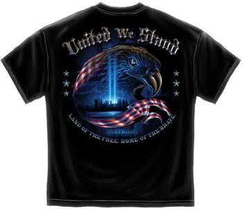 

Fashion T-Shirt Men Clothing Mens Graphic Apparel T-Shirt UNITED WE STAND Black Men Summer Style