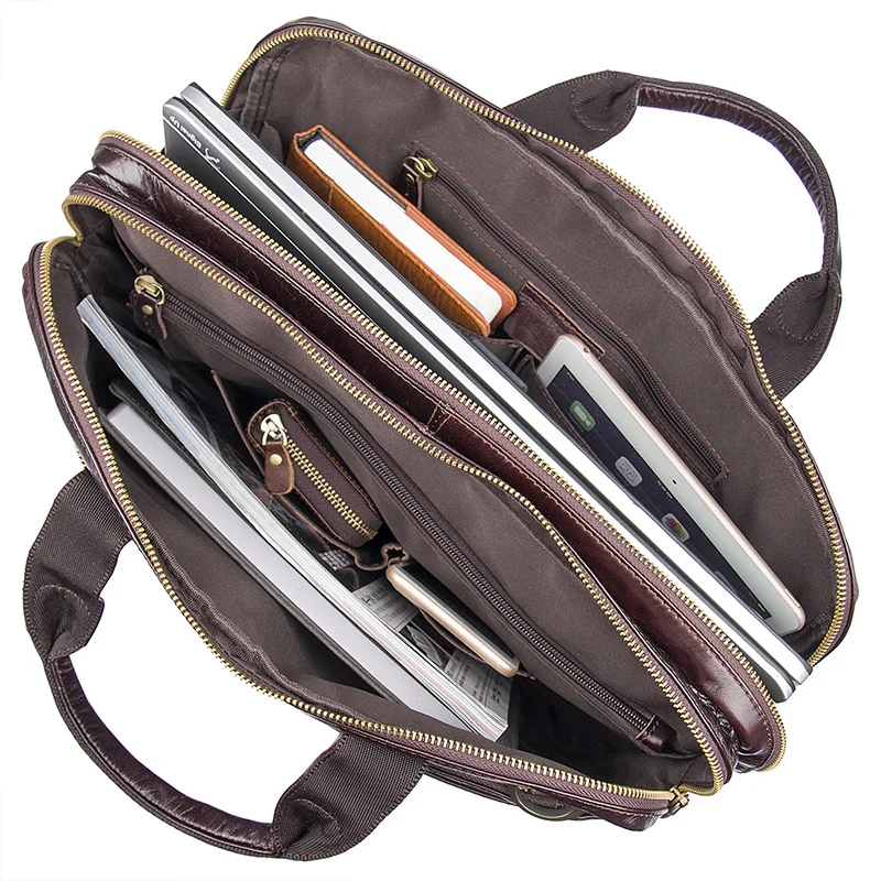 J.M.D натуральная кожа мужская сумка для ноутбука сумка портфель сумка 7092-3C