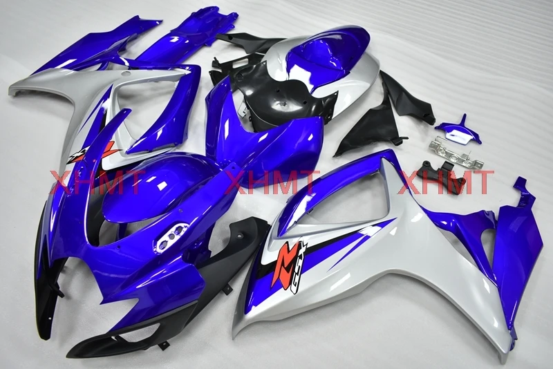 Для Suzuki GSXR750 2006-2007 K6 тела Наборы GSX-R750 2006 Abs обтекатель GSX-R600 2006 синего/серого цветов: черный обтекатель для мотоцикла