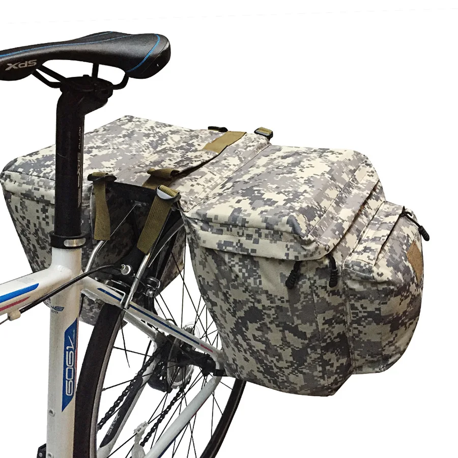 Clearance NEWBOLER Cycling Bike Bicycle 43L Rear Bag Camouflage Tail Seat Trunk Pack MTB Rode Bike Travel Storage Box and Waterproof Cover 0