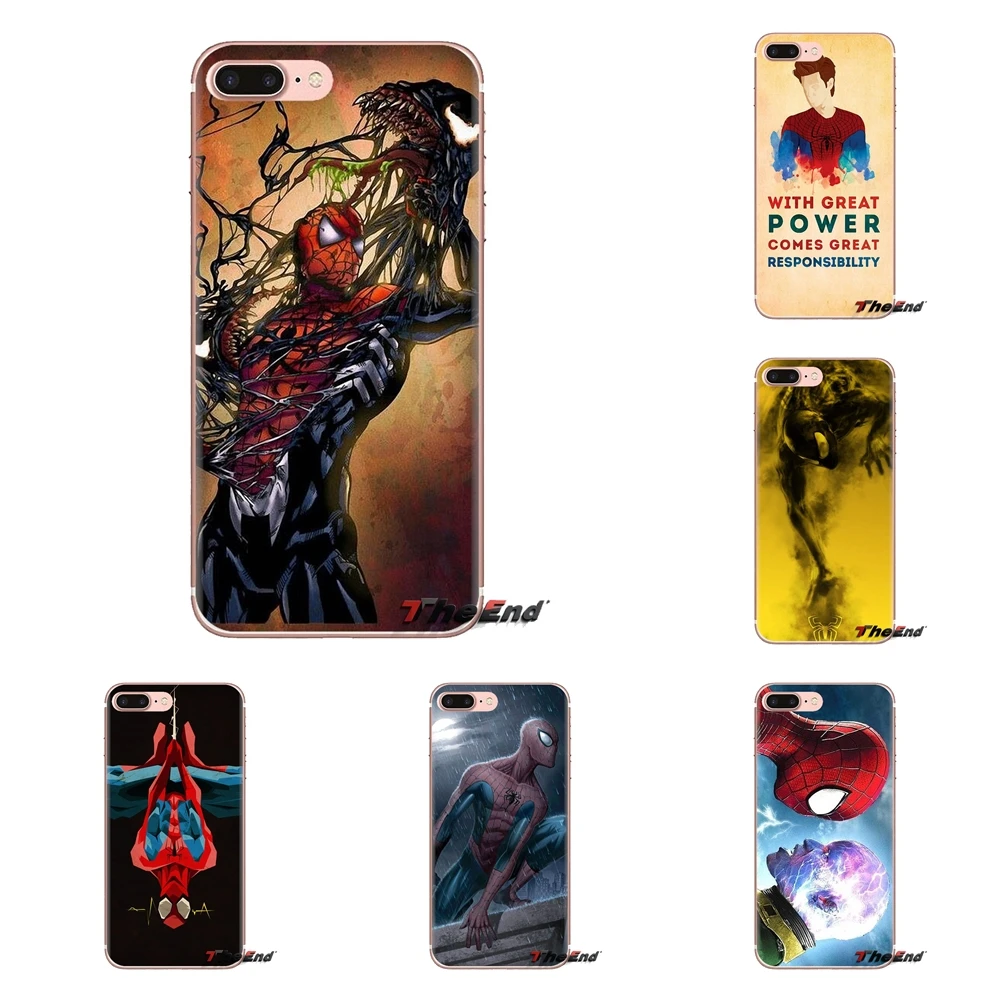 

For iPod Touch Apple iPhone 4 4S 5 5S SE 5C 6 6S 7 8 X XR XS Plus MAX Spiderman Spider Man Marvel Avengers Transparent TPU Cases