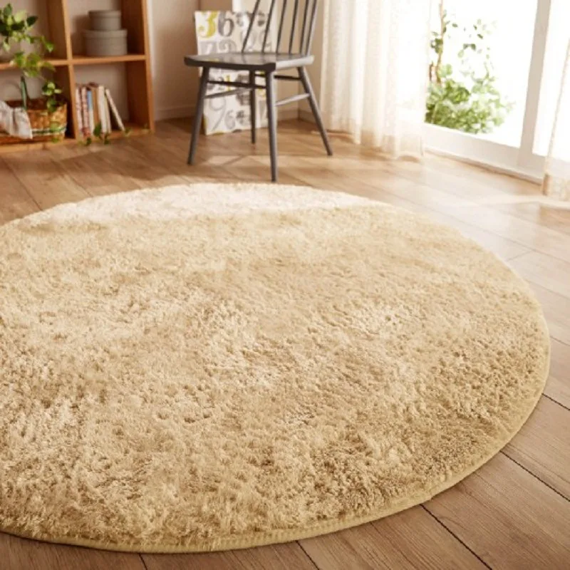 LOUTASI Plush Round Carpet Anti-slip Bedroom Mat Rug Chair Cushion Floor Door Carpet for Living Room Mat Kids Room Play Cover LOUTASI Plush Round Carpet Anti-slip Bedroom Mat Rug Chair Cushion Floor Door Carpet for Living Room Mat Kids Room Play Cover