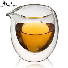 Arshen ручная работа 200 мл прозрачная термостойкая двухслойная чайная чашка кувшин теплоизоляция для китайского чая кунг-фу чашка кофейные чашки