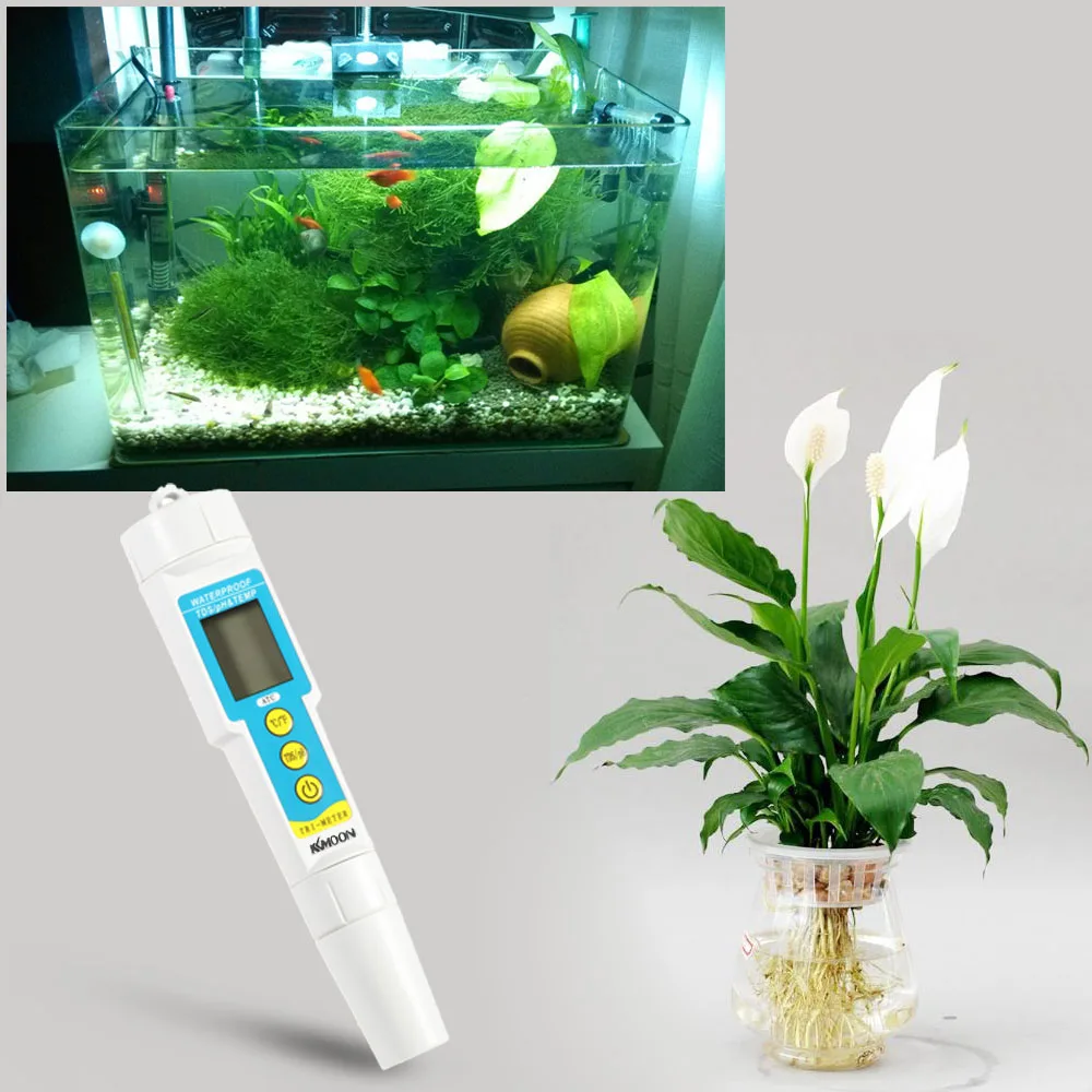 

Professional 3in1 Water Quality Tester Multi-parameter Monitor pH & TDS Meter Acidometer Water Quality Analysis Device