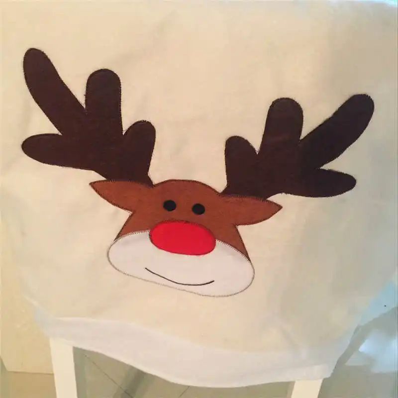2018 Hot Sale Santa Claus Chair Set Christmas Decoration Family Elk Chair Chair Cover 5060cm #2n6 (8)