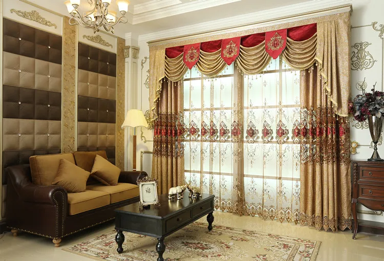Новые европейские роскошные шторы для гостиной, столовой, спальни, плотные шенилловые шторы с вышивкой