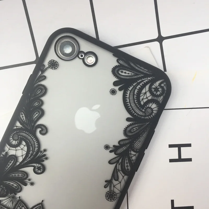 Sexy Lace Flower Phone Case For iphone apple X XS Max XR Floral TPU Full Cover for iPhone 7 8 6 6S Plus Matte Case Coque 2018New (3)