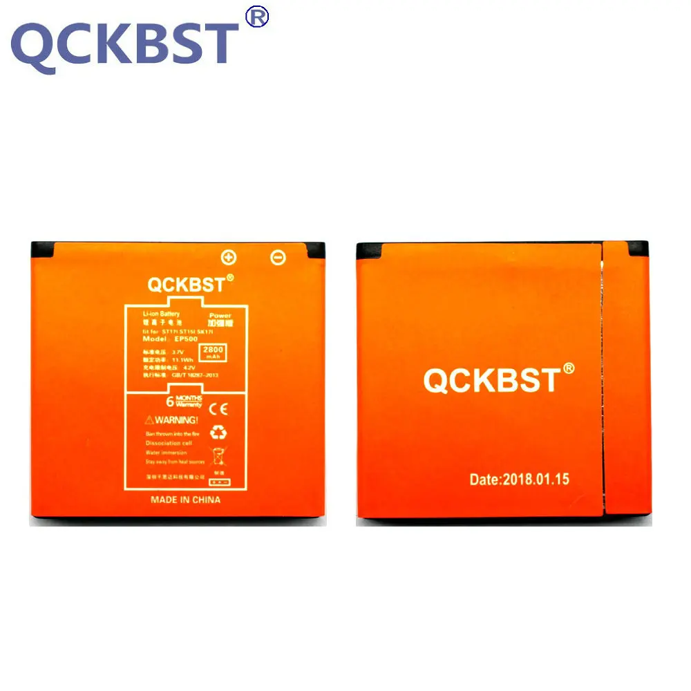

QCKBST EP500 Battery For Sony Ericsson ST17I ST15I SK17I WT18I X8 U5I E15i wt18i wt19i U8 Phone 2800mAh Li-ion Batteries