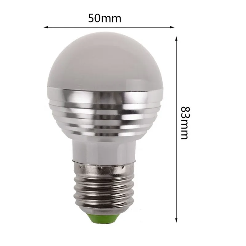 1Pc Multicolors RGB Christmas Decor Atmosphere LED Night Light E27 5W 110V - 220V LED lamp Spotlight Bulb With IR Remote 2