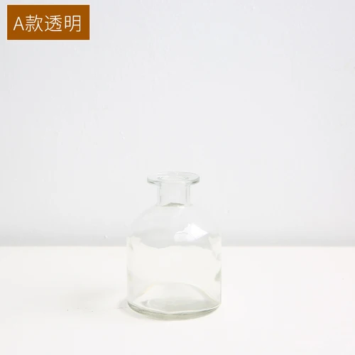 INS Small Mouth Glass Transparent Vase Nordic Wind Dried Flower Vases Japanese Home Wedding Decoration Colorful Flower Vases - Цвет: W-A