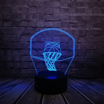 

Basketball Sport Dunk shoot a Basket 3D Lamp Night Light LED Light Mulitcolor Christmas Decora luminaria Children Boy Toy