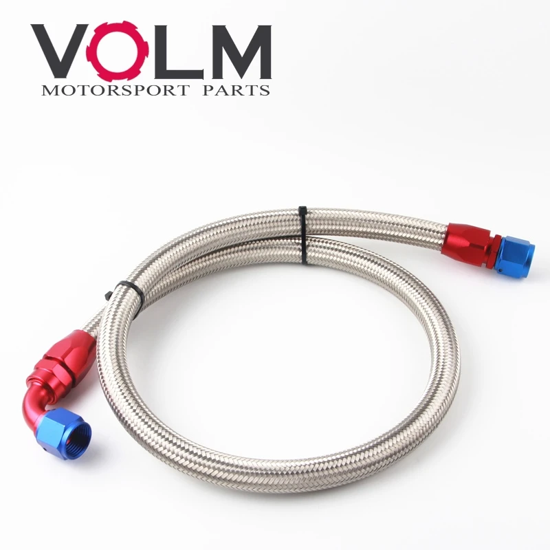 

1.4m AN10 Stainless Steel Hose Fuel Hose Braided Fuel Line Car Turbo Oil Cooler Hose