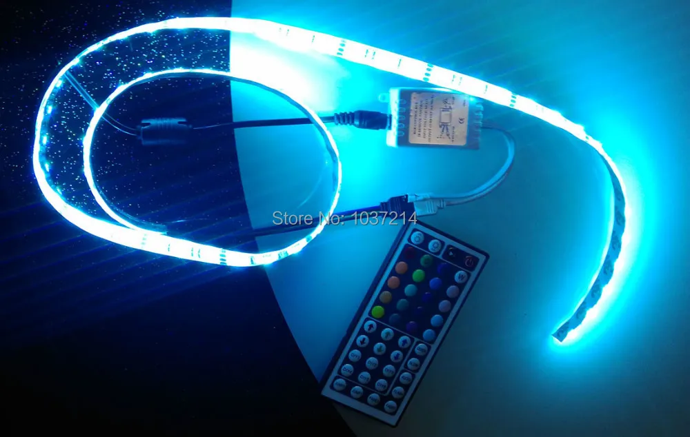 

Free Shipping 12V LED Strip 5050 RGB No-Waterproof LED Light 60LEDs/M 1M +44Keys controller, RGB/Changeable