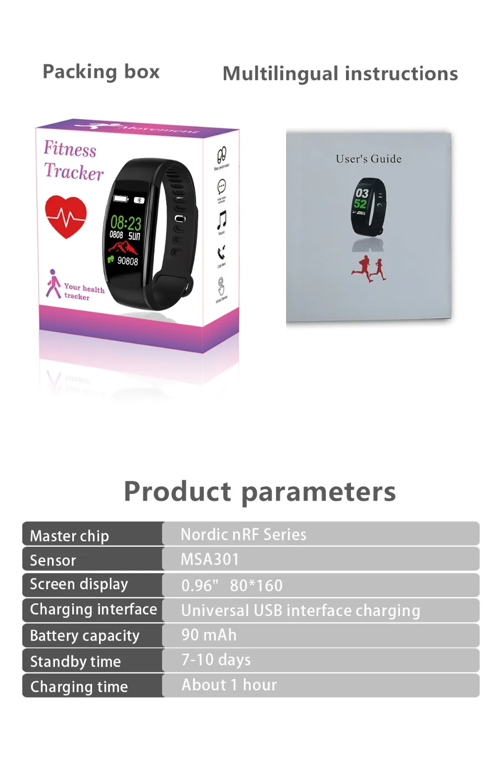 Smart Wristband 2018 Bracelet F64 Smartband gps waterproof sleep monitor Fitness Bracelet Smart Watch Call Alarm For iOS Android  (16)