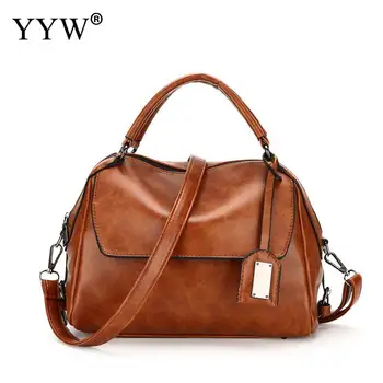 

New Design Women Famous Brands Handbags Luxury tote bag pu leather Simple Retro Company Capacity Handbag
