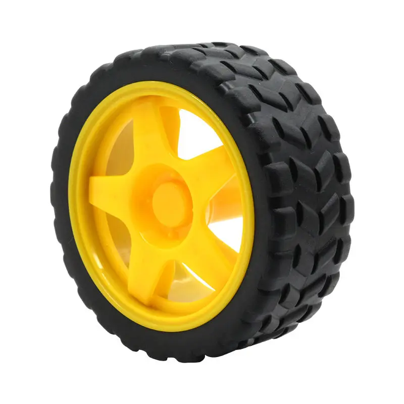 

Glyduino 66MM 1:48 Small Smart Car Model Plastic Robot Tire Wheel FZ0394 Dropshipping