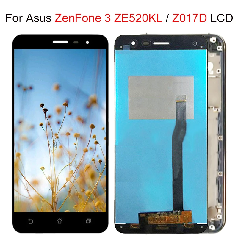 5 2 Lcd Untuk Asus Zenfone 3 Ze520kl Lcd Display Z017d Z017da Z017db Ze 520kl Digitizer Layar Sentuh Pengganti Ponsel Layar Lcd Aliexpress