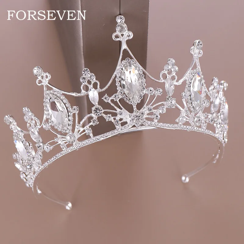 

Crystal Crown Tiara Bridal Hair Jewelry Silver Wedding Crown Headband Crystal Queen Bridal Crown Headpiece Accessories