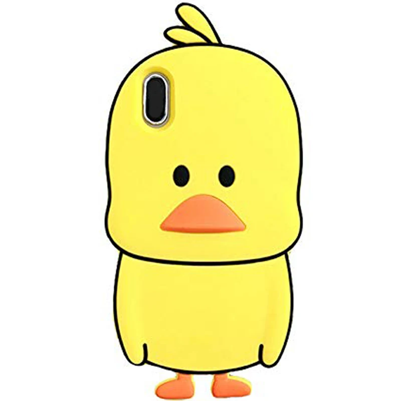 

Yellow Duck For iPhone , 3D Cute Cartoon Yellow Duck Soft Silicone Rubber Case Cover Sheel for iPhone