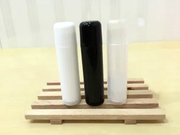 

freeshipping 5ml PP pro-environment material white/black/transparent lipstick tube,lip balm container with rotating circular lid