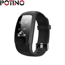 Potino Smart ID107Plus HR сердечного ритма браслет Мониторы ID107 плюс браслет Здоровье Фитнес отслеживания для Android IOS смарт-часы