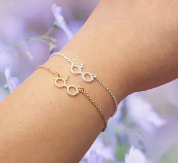 

Fashion Cute Glasses Bracelet Movie Symbol Bracelets Lightning Glasses Bracelet for Women