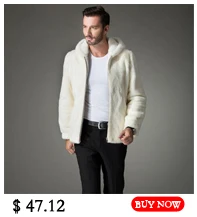 slim fit leather jacket 2020 Men Autumn  Winter Black Hooded  Imitation Rabbit fur Short Jacket Zip long sleeves Faux fur coat Locomotive Devil Clothing men's faux leather coats & jackets