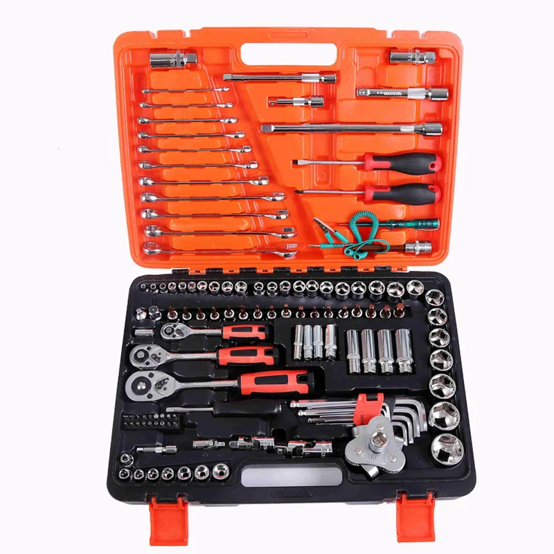 

High-quality 121pcs car repair sleeve combination tool set wrench tool CR-V ratchet