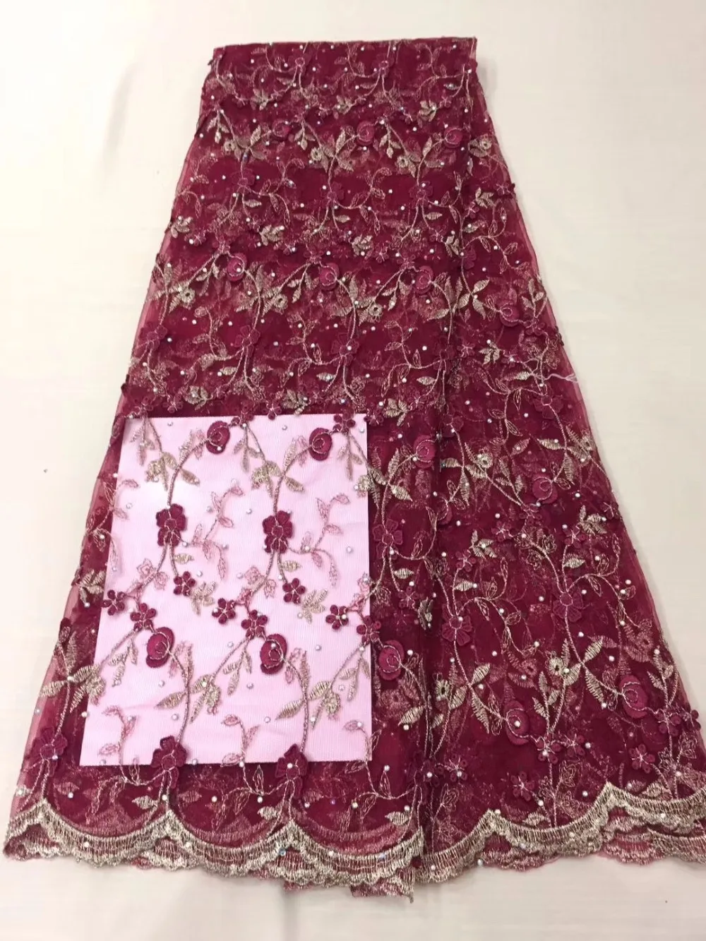 

African Lace Fabric 2017 Embroidered Nigerian Lace Fabric High Quality French Tulle Lace Fabric For Women