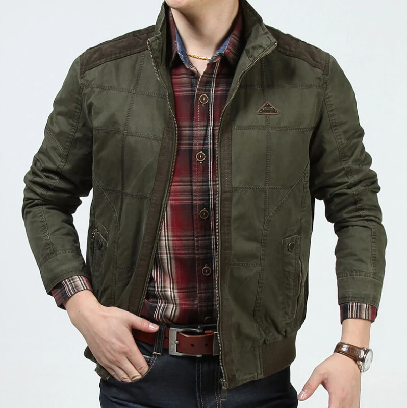  Men Jackets Bomber New 2019 Autumn Winter Slim Waist Cargo Cargo Army Military Coats Windbreaker Co