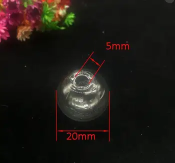 

50pcs 20mm transparent diy clear round glass globe bubble glass vial jar, glass vial wishing bottle pendant necklace diy jewelry