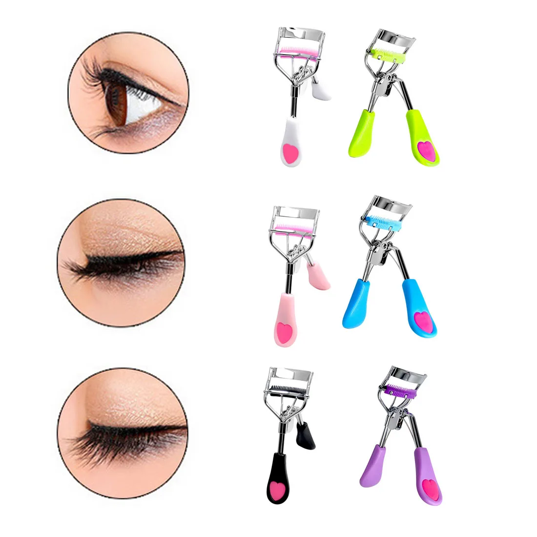 Hot False Eyelashes Curlers Clip/Flat shaped Wide angle with Comb Side