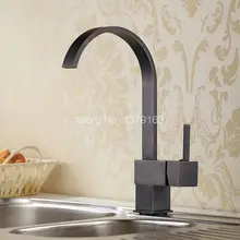 Роскошные Масло Втирают Бронзовый Одной Ручкой Поворотный Кухня Ванная Раковина Бассейна Кран Смесители ahg002