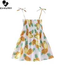 Little Girls Summer Dress Lacing Floral Print Princess Dresses Kids Baby Girls Sling Strapless Sleeveless Loose New A-line Dress Little Girls Summer Dress Lacing Floral Print Princess Dresses Kids Baby Girls Sling Strapless Sleeveless Loose New A-line Dress
