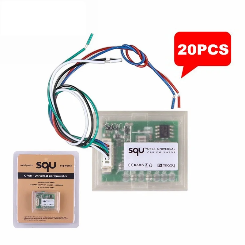 

10pcs/Lot SQU OF68 Universal SQU OF68 Car Emulator Signal Reset Immo Programs Place ESL Diagnostic Seat Occupancy Sensor Tool