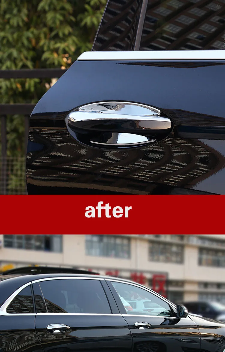 Декоративная накладка на дверную ручку хромированный АБС пластик для Mercedes Benz E
