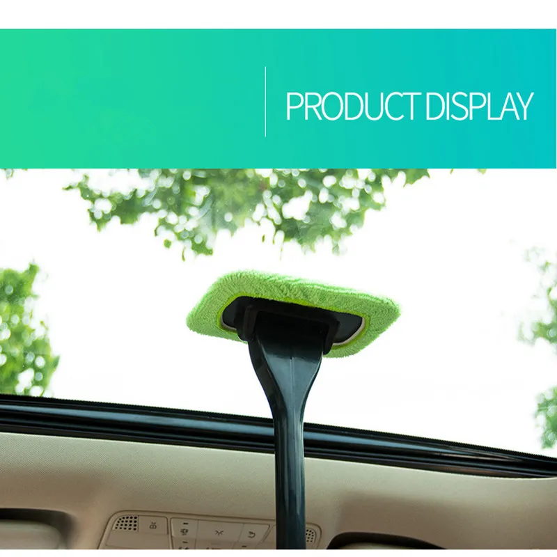 Щетка из микрофибры с длинной ручкой для мытья автомобиля, чистящая щетка для авто окон, чистящая ткань для ветрового стекла, чистящие инструменты, моющийся инструмент для чистки автомобиля