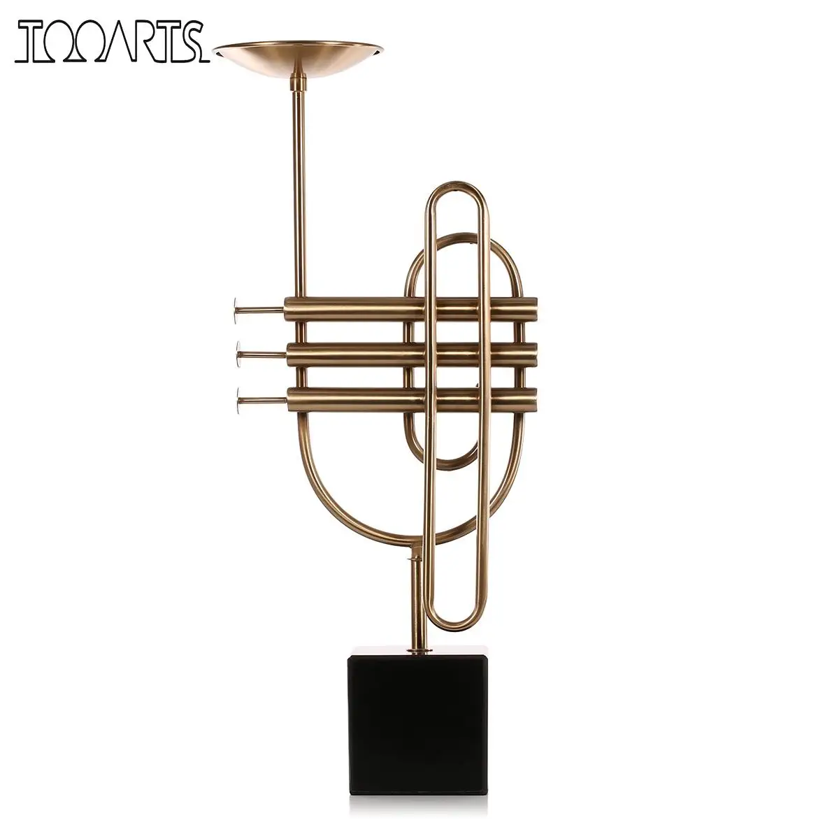

Tooarts Cornet Candlestick Music Element Music Life Candlestick HolderCandlelight Dinner Table Ornament Wedding Party Decoration