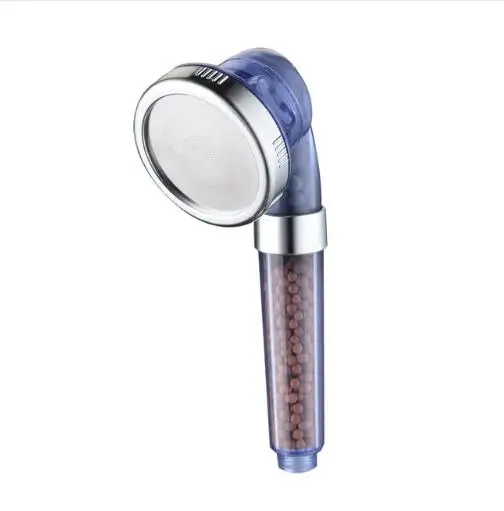 Modern Shower Bath Head Adjustable 3 Mode Stone Stream Handheld Shower Head With Negative Ion Activated Ceramic Balls