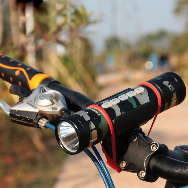 

6Function Bicycle Front Light Sound Wireless Bluetooth Phone FM Radio PC Speaker USB Charger Bicycle Waterproof Head Bike Lights