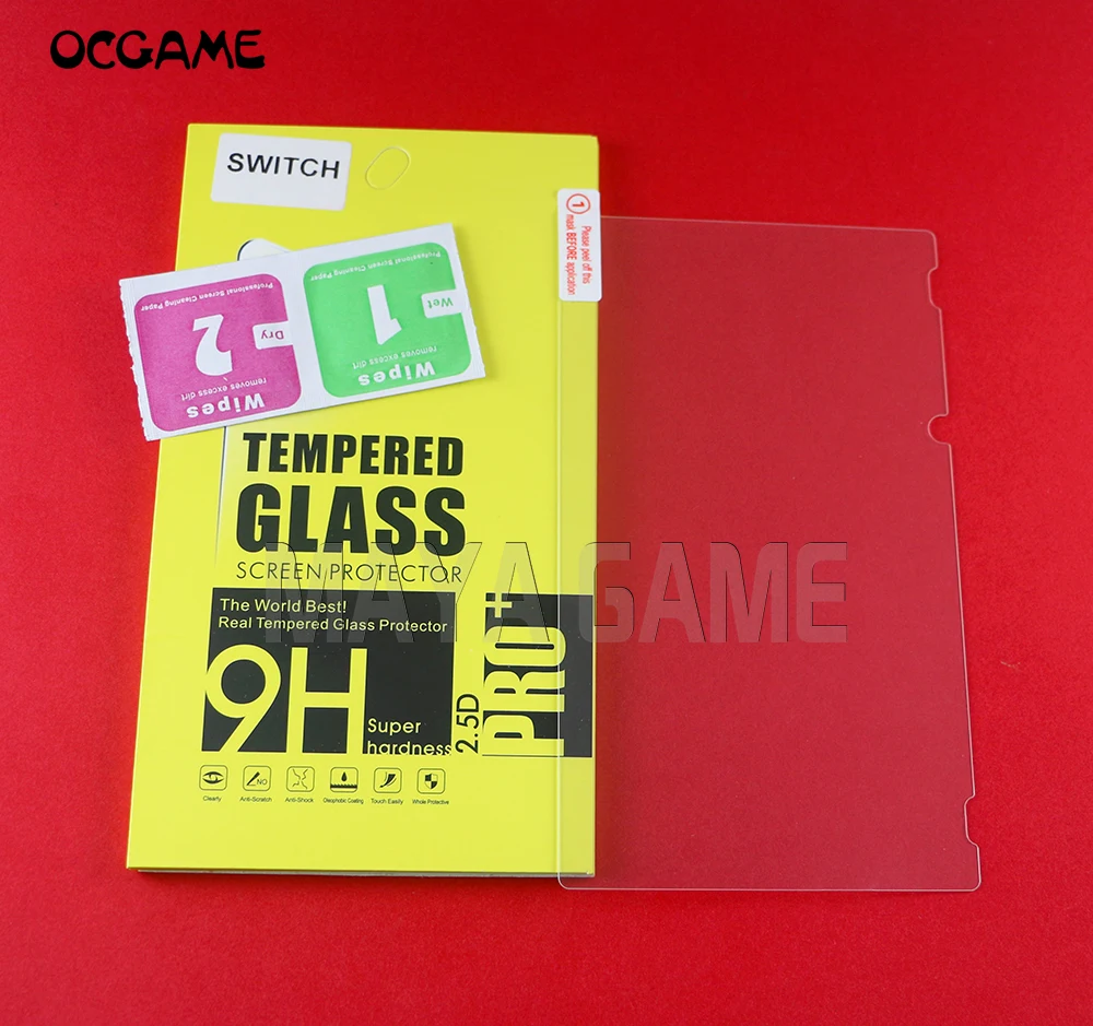 

OCGAME Ultra HD Screen Anti-Scratch 9H Full Coverage Glass Screen Protector Film for Switch NS Console 10pcs/lot