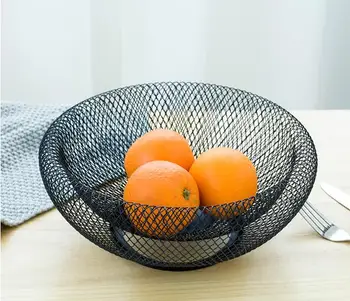 

1PC Nordic style Iron Art Fruit Storage Basket Home Organizer Bowl For Vegetable Snacks Candy Kitchen Table Dining Tools JL 232